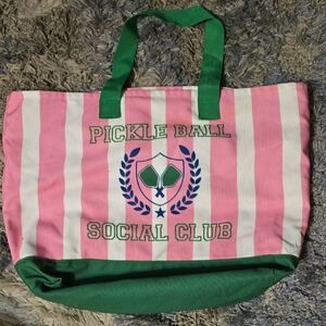 Pink and Green Tote Bag